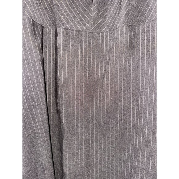 Ruby Rox Black Pinstripe Sleeveless Fit & Flare Dress With Tulle Underskirt Size - Picture 3 of 8